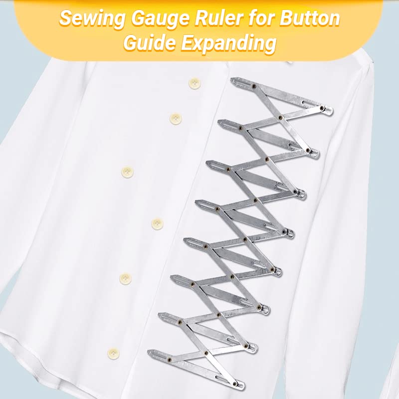 Aluminium Naaimeter verstelbare lengte Naaibare Naaimeter metalen knop Locator Anti Rust DIY huishoudelijke gordijn Accessoires