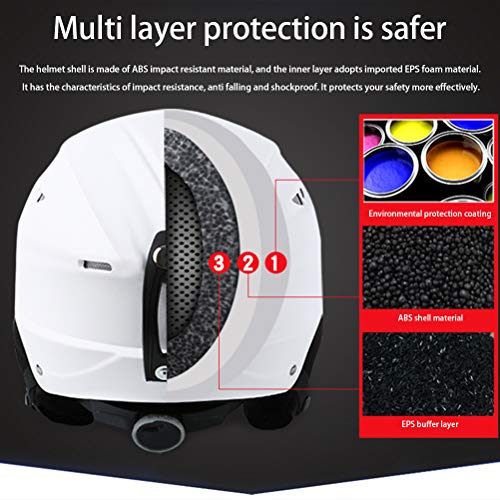 Skihelm voor volwassenen, verstelbare fietshelm, Snowboardhelm, Wintersporthelm, Thermische uitrusting, sneeuwhelm 5