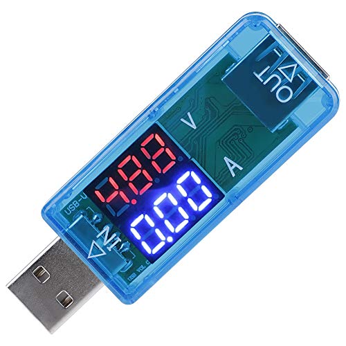 USB-tester, 0-3A DC3.2-10V LED USB-tester, multimeter voltmeter stroommeter oplader USB-tester Meetinstrumenten, multimeters (blauw) 5