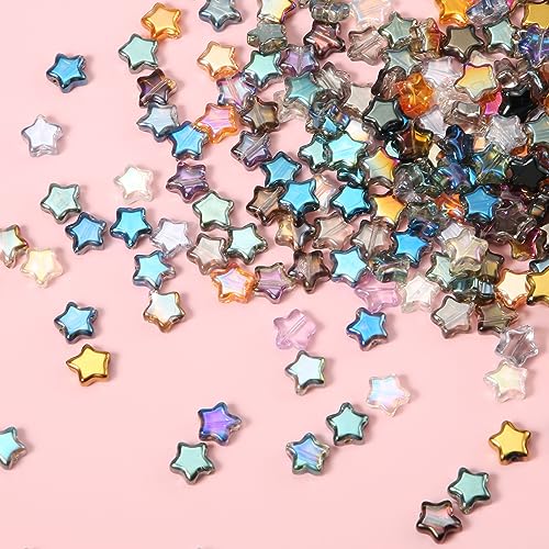 300 st. Kleurrijke ster kralen voor armbanden - Kleine stervormige glazen kralen voor sieraden maken, DIY ambachten, decor accessoires 4