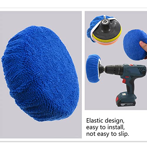 20 st Polijsten Bonnet Pads Buffer Bonnets Waxers Microfiber Waxing Buffing Cover Auto Polisher Reparatie Buffing Microfiber Pad voor 5 tot 6 Inch Auto Polisher 5