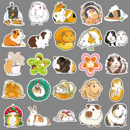 50 stuks cartoon Guinea Varkens Vinyl Sticker Set Auto Motorfiets Fiets Skateboard Snowboard Bagage Laptop Koffer Helm Motorfiets Computer Sticker Set 4