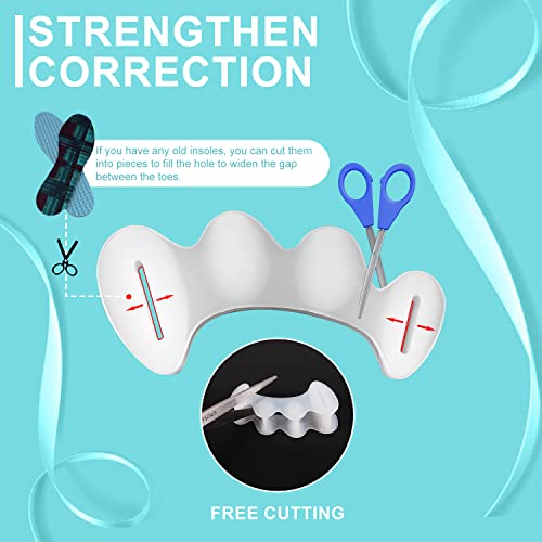 2 Paar verstelbare Toe Spacers, Siliconen Toe Spacers Toe Pullers Toe Spacer voor Hammer Toes Scheiders voor Vrouwen Mannen (Maat M) 3