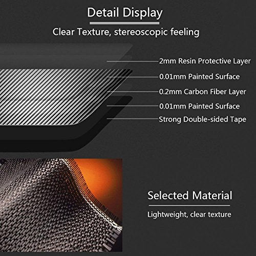 Auto interieur Carbon Fiber Gear Shifter Button Frame Decor Decal Cover Trims Auto Styling 5