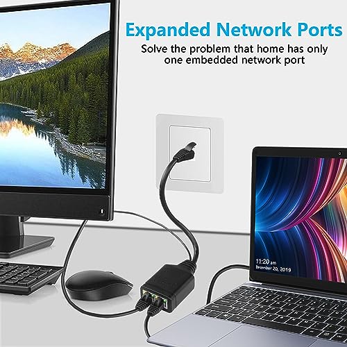 Gigabit Network Splitter Adapter 1 man tot 2 vrouw hoge snelheid 1000/100 Mbps Ethernet Switch Met USB Power Port voor computer, hub, switch, router, digitale TV, etc (1 4