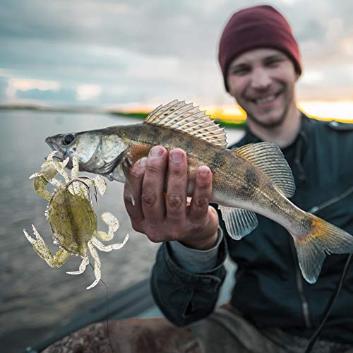 Vissen, 3 opties 3PCS Uitstekend visueel effect Vissen Krabben, Zeevissen voor wilde visserij (1#) 4