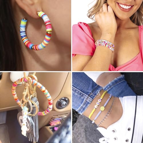 15 Strands Polymer Klei kralen Disc Heishi kralen 3mm platte ronde klei kralen voor DIY Hawaiian armband oorbellen ketting sieraden maken 4