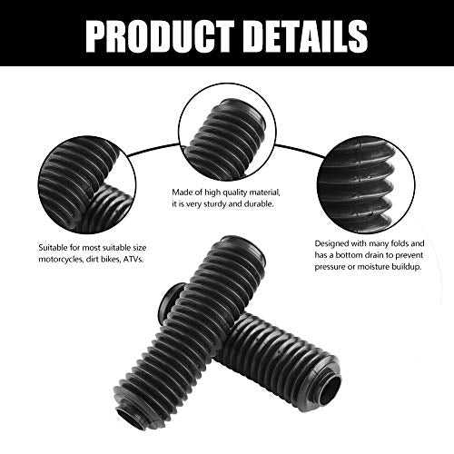 2 st. Shock Absorber stofhoes, cover vork stofdichte hoes laarzen Rubber Shock Gaaters zwart 3