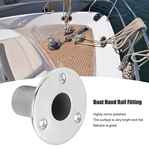 Boot Hand Rail Fitting, 25mm/0.98in 90° Countersunk Deck Tube Holder Rail leuning bevestigingsbasis, Roestvrij stalen leuning Tube Base voor Yacht Marine 3