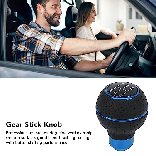 Gear Shift Head, Shift Knob 5 Gears M8 M10 M11 M12 Universal Aluminium Auto Handmatig Gear Shift Knob (Blue) 3
