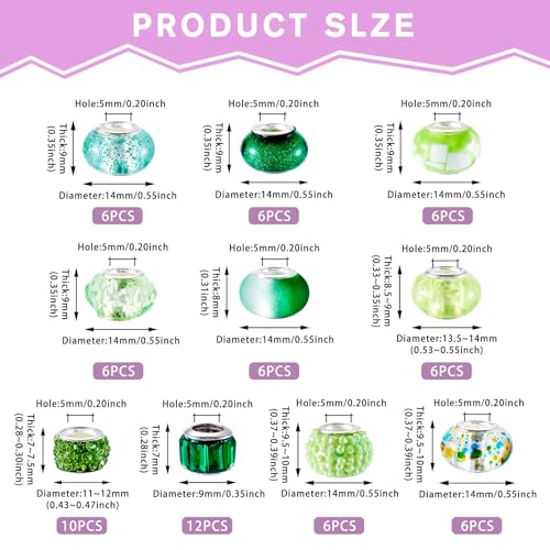 70 st. Hars Europees Kralen Rondelle Grote Hole Spacer Kralen met messing Cores Groene sieraden kralen Bulk voor DIY armband ketting oorbellen sieraden maken 4