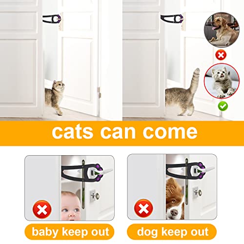 2 st Cat Door Holder Lock, Kat Paw Vorm Kattendeur Bracket Vergrendelen verstelbare deurband voor Huisdieren te laten Katten binnen, Houd honden buiten(Grijs) 5