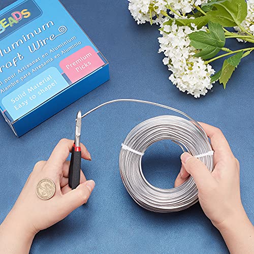 1 Roll Aluminium Draad, 35m Silver Aluminium Modelleren Craft Wire voor sieraden Craft, Modelleren maken, Fixtures en Beeldhouwkunst, 2.5mm(10 Gauge) in diameter 5