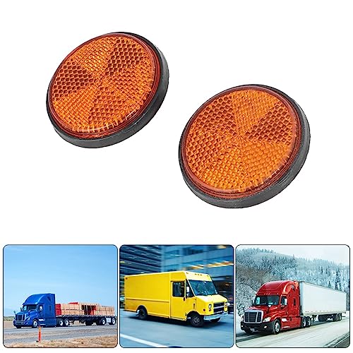 Motor Reflector, 2 stuks Ronde Reflector Universele Motorfiets Rode Reflector PMMA-materiaal 3
