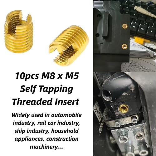 10 st M8 x M5 x 10 mm Auto-taraudeuses invoegt filetés Écrous 302 Type à fente
