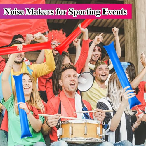 Thunder Sticks 28 Pack - Eager Opblaasbare Cheersticks Roodblauwe Cheering Sticks Sound Makers voor Sport Evenementen Danspartij