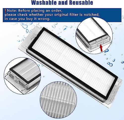 13 Piece Set voor Xiaomi Roborock S6 S60 S65 S5 MAX S6 MAXV S6 Pure Stofzuiger Accessoires, 1 Roller Penselen, 2 Filters, 4 Mop Lakens, 4 Side Penselen, 2 Schoonmaakmiddelen(Wit) 4