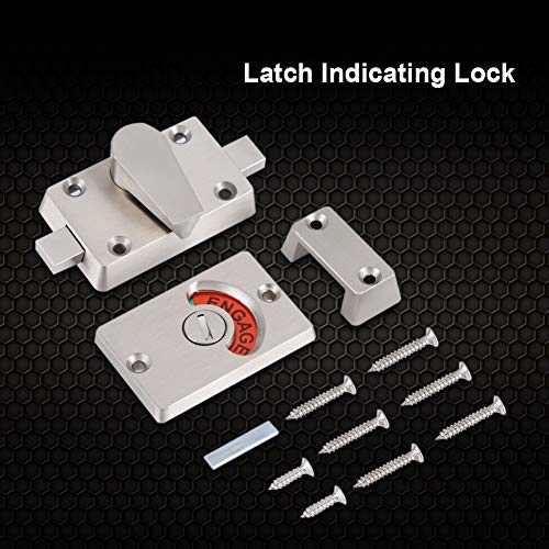 Mootea Latch Lock Privacy schermdeur slot Schroeven voor toilet, openbare badkamer 3