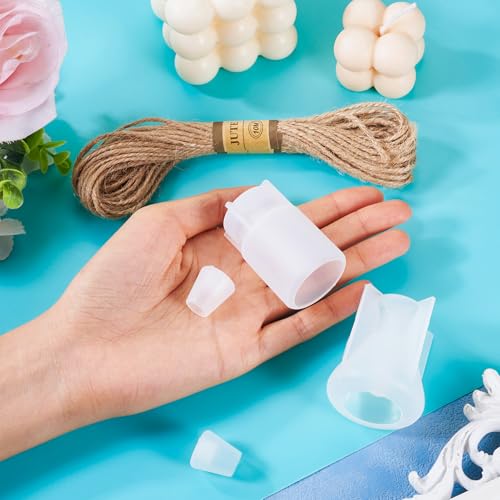 2 st. Drift Fles Silicone Mold Epoxy Resin Wish Fles Casting Molds DIY Crystal hanger Ornament Home Decor Droge Bloem Fleshars mal met Jute Cord 5