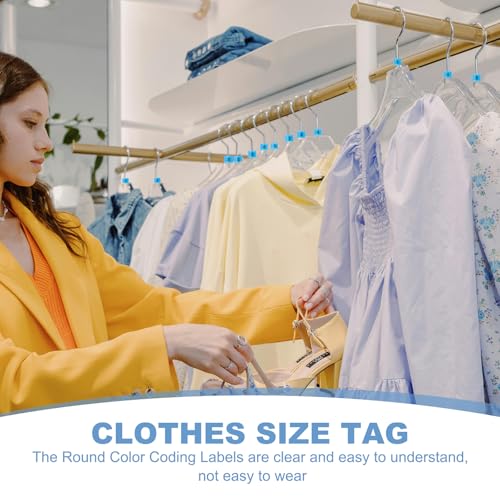 100st Coat Hanger Markers Nummer 26 Tags Fit 3mm Rod Garment Maat Tag Hanger Clips Ronde kleur Coding Label voor kleding Hangers, Blauw 4