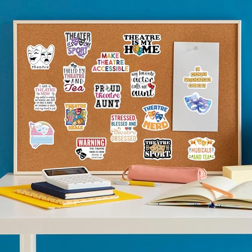 Theater Sticker Set Stickers voor tieners Volwassenen 50 stuks Grappig Waterdicht Vinyl Stickers voor Auto, Motorfiets, Fiets, Skateboard, Snowboard, Bagage, Laptop, Koffer, Helm, Motorfiets 4