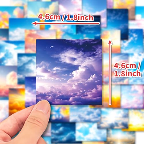 De Sky Sticker Set Kinderen Tieners 50 stuks Sky Waterdicht Vinyl Stickers Laptop Skateboard Koffer Helm Autofiets mobiele telefoon Motorrijwiel Bike Scrapbook Cadeau dagboek Cups 3