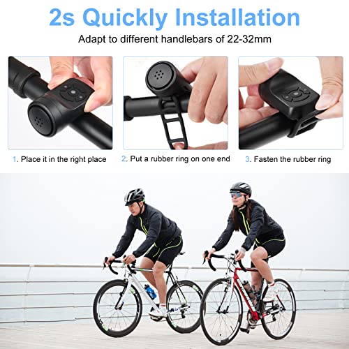 Elektrische fietsbel, waterdichte IPX4 elektronische fietsbel, 22.2-31,8 mm voor fietsen, Scooters, MTB, BMX 4