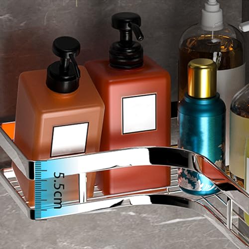 Roestvrij stalen doucherek, zonder boren, voor badkamer organisatie 4