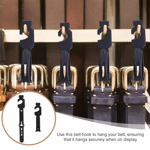 200st Zwarte Plastic Belt Hangers, Verstelbare Ties Organisator voor ophangkast accessoires, haken voor riemen, Tank Tops, Ties, Sjaals, Hoeden, kast Organisator, Display 5