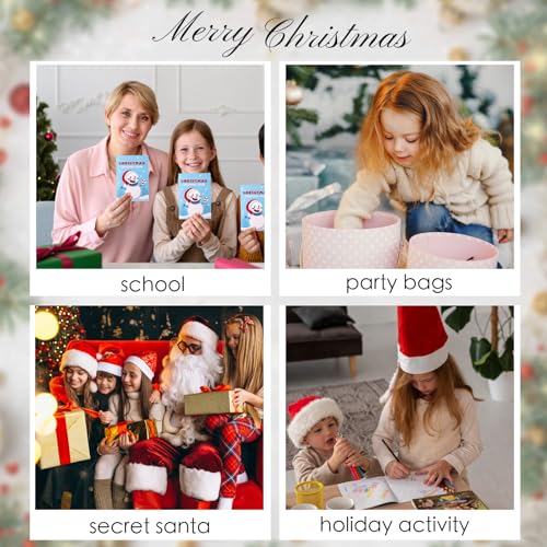 10Stuks Mini Kerstmis Kleurplaten voor kinderen 10.5 x 14.8cm Kerstmis Kleurenpakket voor Kerstmis Kids Art Activity Kerstmis Stocking Party Bag Fillers 5