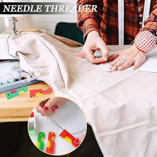 12 Stuks Naald draadsnijden Automatische Threading Hulpnaald draadsnijden Eenvoudige Automatische DIY Threading Tool Verbeterde Automatische Naald Threading voor Hand Naaien DIY 5