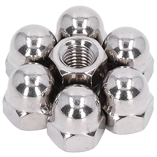 50Stuks Roestvrij stalen Acorn Cap Nut, Hex Dome Cap Assortiment Kit M3 M4 M5 M6 M8 M10 M12(M3) 4