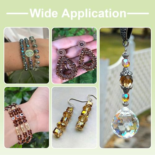 520st Rondelle Glazen Kralen 8mm Bruin Geel Facet Kralen Losse Spacer Kralen Losse Spacer Kralen Bulk voor sieraden armband Vrouwen DIY Thanksgiving oorbellen ketting 3