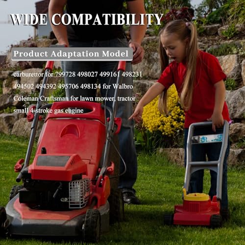 Carburator voor 799728 498027 499161 498231 494502 494392 495706 498134 voor Walbro Coleman ambachtsman voor grasmaaiers, tractoren, kleine 4 Slaggasmotor 3