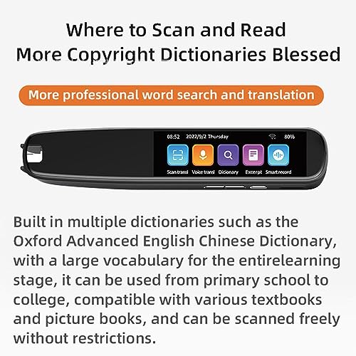 Taalvertaler Apparaat Real Time, Reader Scanner Pen Woordenboek Toespraak Vertaler voor vergaderingen Reizen Studenten, Pocket Translator Vertaling Pen 5