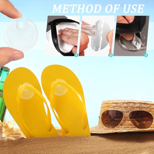 8 paar silicone sandalen tieners, transparante sandaaltenennaadschermer pad tienerskussens zaterdag flip flop gel kussens pad tieners slipbeveiligingen voor volwassenen 3
