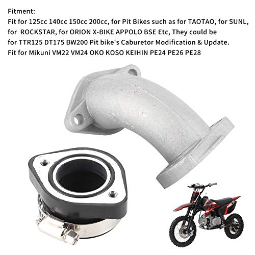 Intake Manifold Pijpset, Carburator Rubber Manifold, Compatibel met Mikuni VM22 VM24 OKO KOSO KEIHIN PE24 PE26 PE28 4