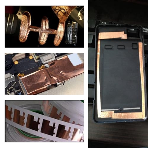 5Pcs Gitaar Koperen Sheet, Portable Copper Foil Kleefband voor Gitaar en EMI Schilderen DIY Art Crafts