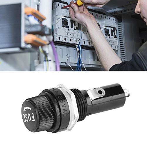 10 st. 6*30 Zwarte platte buis type paneel Montage Schroef, Cap Fuse houder Fuse houder, 10A 250V 3