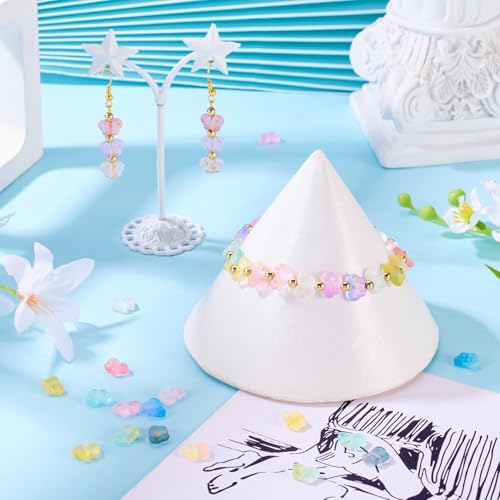 200Pcs Vlinder acryl Kralen Transparant Met Gouden Folie Gradiënt Kleur Vlinder Spacer Kralen Mooie Bulk Voor Ambachten Levering Diy Armband Sieraden Maken