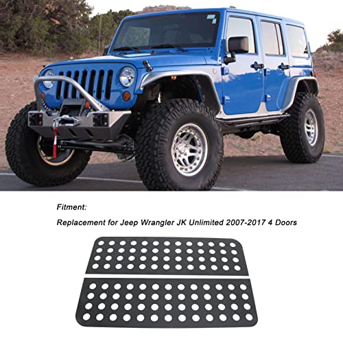 Achterdeur Venster Stickers, 2 stuks Aluminium Legering Glas 2 stuks Panel Cladding Strip Sticker Vervanging voor JK Unlimited 2007-2017 Autopaneel aluminium hoes 4