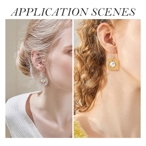 20 Sets Roestvrij Stalen oorbel Bezel Ronde Vierkante Hart Omlijsting Trays 12mm Glasheldere Cabochons voor oorbellen ambachtelijke sieraden maken DIY vrouwen accessoire decoratie 3