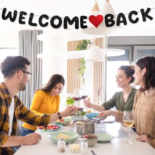 Welkom terug Garland, Welkom Banner met Glitter, Hartelijk welkom Garland, School, Seizoen, School Banner voor School Decoratie, Klaslokaal, Familie, Decoratie, Eerste Schooldag, Activiteiten 5