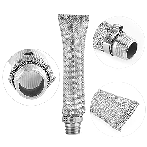 12 inch / 6 inch Bazooka Screen Cooking Screen, 1/2" NPT Fitting, 304 Stainless Steel Homemade Bier Brewing Hop Filter Strainer Tool (6 inch) 3