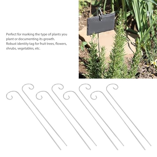 Tuin Plankenbord Haak, Plantenlabel houder, 30 stuks Plantenlabel Haakhouder Roestvrij stalen Tuin Markers Stake Plantenbord voor Bloem Pot Bonsai 200m m 5