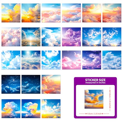 De Sky Sticker Set Kinderen Tieners 50 stuks Sky Waterdicht Vinyl Stickers Laptop Skateboard Koffer Helm Autofiets mobiele telefoon Motorrijwiel Bike Scrapbook Cadeau dagboek Cups 4