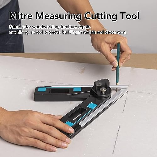 Nauwkeurige Mitre Meters, Mitre Meethulpmiddel 30 tot 180 graden Hoek Nauwkeurige aluminiumlegering voor houtbewerking 4