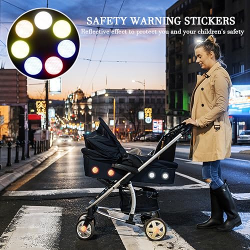 50 st Safety Reflective Stickers, Ronde Reflectieve Tape, Waterdichte Zelf-Adhesive Reflectieve Stickers, Zelfklevende Car Reflector Sticker, Waarschuwing, Reflectieve Stickers 5