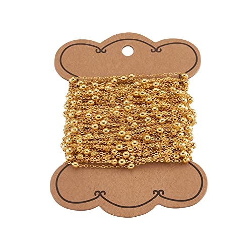 10m Gold Satellite Kettingen, Messing Kruis Kabel Kettingen met Rondelle kralen sierlijke bal kralen armband voor sieraden ketting ketting maken