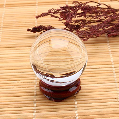 Clear Crystal Ball, Zeldzame Aziatische Natuurlijke Kwarts Kristal, Healing Ball, Transparante Bal met Pedestal, 40m m 4